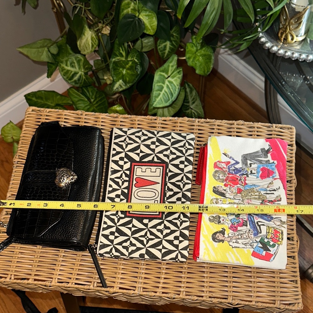 Brighton Black Croc Crossbody with Heart Detail